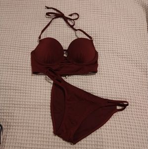 Abercrombie Deep Plum Bikini Set